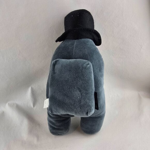 Among Us Plush Gray Crewmate Top Hat Edition Soft Stuffed Toy Gamer Gift - Picture 4 of 7